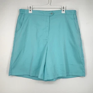 Coral Bay Golf Womens Sz 18W Bermuda Shorts Aqua Blue Polyester Spandex Pockets - Picture 1 of 7