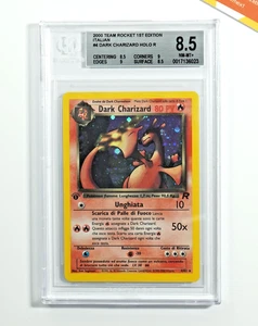 Pokemon BGS 8.5 Dark Charizard #4 Holo Prima Edizione Team Rocket 2000 Italiano - Picture 1 of 2