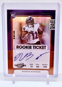 2021 Contenders Optic Rashod Bateman Rookie Ticket Auto Red #’d/99 RC Ravens SP - Picture 1 of 2