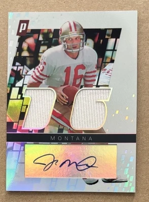 2006 TOPPS PARADIGM DUAL JERSEY NUMBERS AUTOGRAPH JOE MONTANA AUTO #’D 14/25 - Image 1 of 2