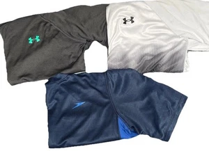 Under Armor And Speedo3 Pc Tee Shirt Lot Size Large Men's Activewear Work Out - Picture 1 of 14