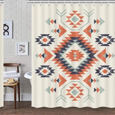 Cortina de ducha de patrón tribal suroeste 72x72 pulgadas Foto 1 de 4