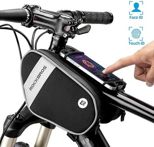 ROCKBROS Cycling Phone Holder Bag Bicycle Bike Top Tube Frame Bag Waterproof - Picture 1 of 6