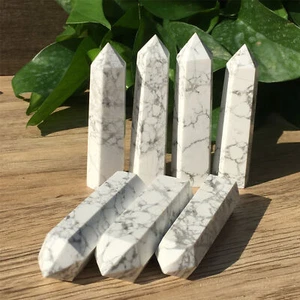 1 kg Varita de Cristal de Cuarzo Punto Howlite Natural Torre Obelisco Reiki Sanación Regalo - Imagen 1 de 10