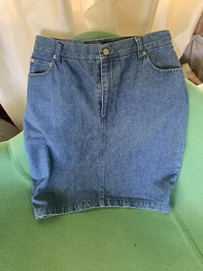 Falda vaquera completa Ralph Lauren Country vintage talla 12 hecha en EE. UU. - Imagen 1 de 4