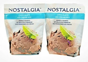 Mezcla de helado de chocolate 8 oz nostalgia hace 2 cuartos de galón caduca 2/05/23 lote de 2 - Imagen 1 de 7