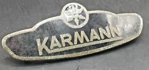 Placa antigua Karmann original esmaltada VW caja convertible 1961 emblema vintage - Imagen 1 de 3