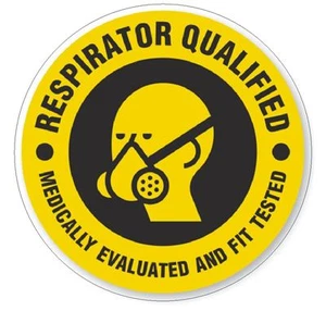 Respirator Qualified Hard Hat Decal Hardhat Sticker Helmet Safety H81 - Picture 1 of 1