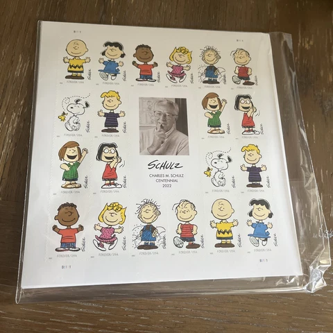 2022 USA #5726 Forever Charles M Schulz - Sheet of 20 MINT Charlie Brown Peanuts Cover