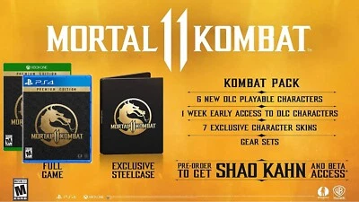 [ MK XI ] Mortal Kombat 11 * PREMIUM EDITION * (PS4) новый [ограниченный STEELBOOK] - Изображение 1 из 4
