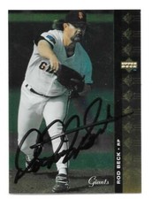 Rod Beck In Person Autograph 1994 Upper Deck SP # 89 San Francisco Giants