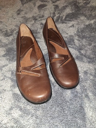 Scarpe Clarks Artisan slip on 8 Lea Hall II donna pelle marrone comode taglio