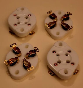 4 SUPPORTS 4 BROCHES DORES POUR CHASSIS - Picture 1 of 1