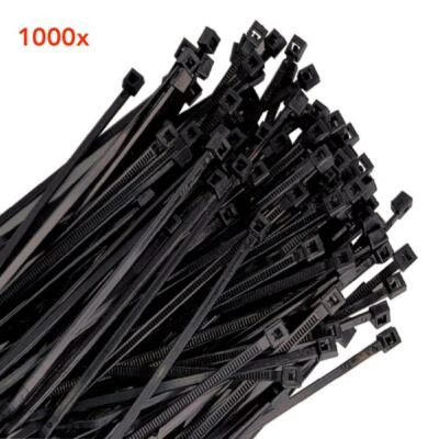 EDA HEAVY DUTY 300mm Cable Ties SUPER HEAVY DUTY Bulk Zip Ties UV Stabilised 4.8mm Wide 55 +Kgs