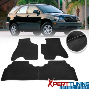 Fit For 99-03 Lexus RX300 RX330 4Dr Floor Mats Carpet Front Rear Nylon Black 3PC - Picture 1 of 4