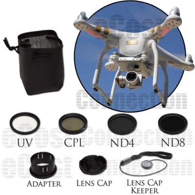 7PCS Drone Camera Lens Filter Kit 37MM MCUV CPL ND4/8 UV CPL for DJI Phantom 3 - Image 1 of 4