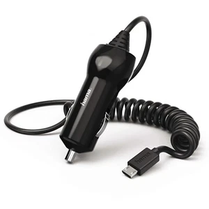 Hama KFZ Schnell-Ladekabel Micro-USB Spiral-Kabel Lade-Adapter Auto Ladegerät - Bild 1 von 4
