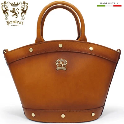 PRATESI FIRENZE 1948 Made in Italy women's brown Tuscan leather Tote bag handbag - Image 1 of 4
