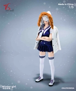 VSTOYS 21XG69A 1/6 Female Head Sculpt & Clothes Set Coat JK Skirt Shoes Model - Picture 1 of 12