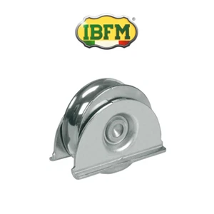 387/A IBFM - COPPIA Ruota cancelli c/supp. laterali 2 cuscinetti gola tonda - Picture 1 of 2