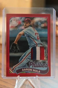 2024 Topps AARON NOLA 1989 Relic 89BR-AN RED /25 - Philadelphia Phillies - Picture 1 of 3