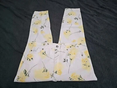 Pantalones de jardín Escada amarillo rosa pantalones para mujer talla 34 W24×L24 Foto 1 de 4