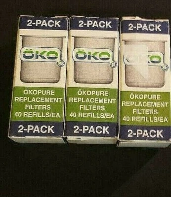 3 OKO Water Filter 2-PACK Replacements Refills  6 total  - Image 1 of 3
