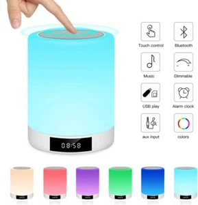 Night Light Bluetooth Speaker, Portable Wireless Speaker Touch Control Lamp, Ala - Picture 1 of 7