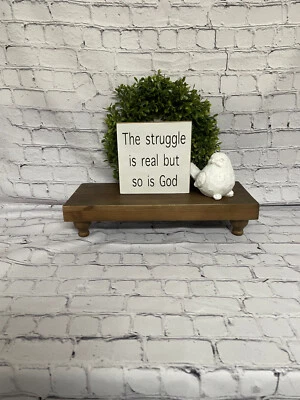 Letrero de madera The Struggle Is Real, dichos de fe, decoración de granja, versículo bíblico  Foto 1 de 4