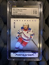 2021-22 Upper Deck Artifacts #124 Artemi Panarin Royal Blue #/199 CSG 10 Graded