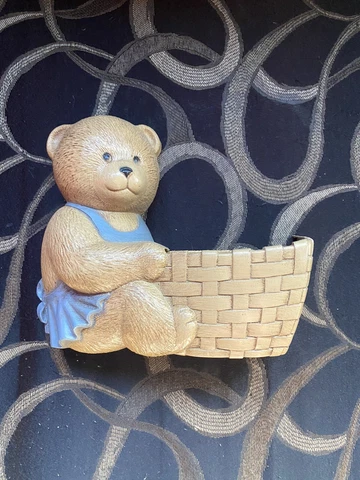 vintage bear basket wall hanger decor Cover
