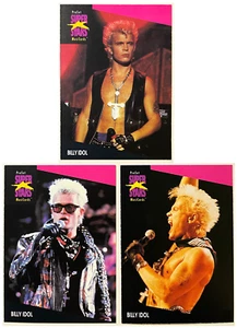 BILLY IDOL 3 CARD SET ProSet SuperStars MusiCards 1991 USA 1st Ed. 34Yrs! RARE - Bild 1 von 7