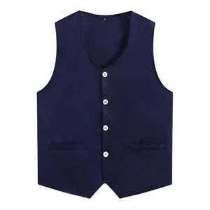 Mens Womens Top Camping Vest Work Waistcoat Irregular Hem Uniform Outdoor Photo - Picture 1 of 65