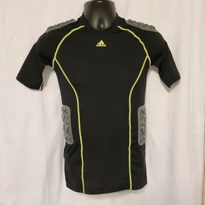Adidas Techfit Compression Youth XL Black Short Sleeve Pullover Shirt Padded  - Picture 1 of 9