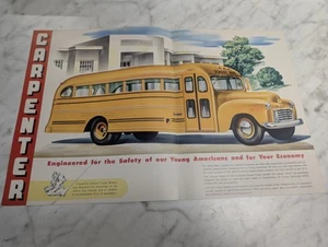CARPENTER SCHOOL COACH BUS SALES BROCHURE LITERATURE INFORMATION FOLDOUT - Picture 1 of 1