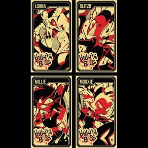 Helluva Boss Gold Metal Card Set Series 1 Wave 1 Vivziepop Sharkrobot - Picture 1 of 7