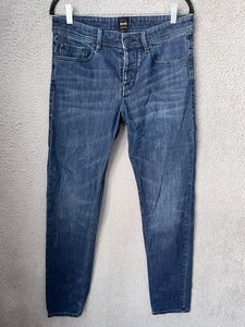 Hugo Boss Orange Jeans Mens 30x32 Blue Slim Leg Medium Wash Denim Button Fly - Picture 1 of 13