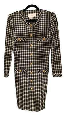 ADRIENNE VITTADINI Vintage 80s/90s Women's Tailored Sheath Dress - Sz 6 - Image 1 of 4