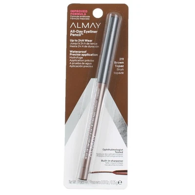 6 Pack Almay All Day Eyeliner Pencil, Brown Topaz 211, Waterproof, 0.01 oz - Image 1 of 2