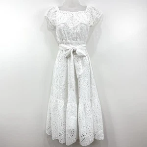 Lilly Pulitzer Geri Schulterfreies Kleid Damen XS Neu mit Etikett Eyelet Resort Beachy  - Bild 1 von 20