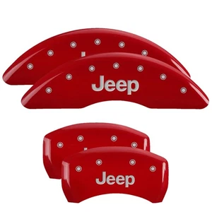 MGP Front Rear Red Aluminum Caliper Covers Set Kit For 2014-2023 Jeep Cherokee - Picture 1 of 1