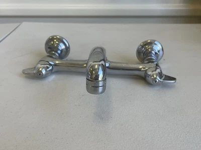 Antique Faucet Mel-O-Flo Kitchen Sink Chicago Vintage Mixing Faucet Victorian 8” - Image 1 of 4