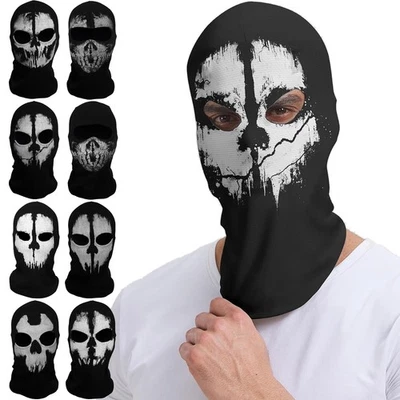 Balaclava Face Mask UV Protection 2 Hole Full Mask Motorcycle Cycling Head Hood - Image 1 of 4