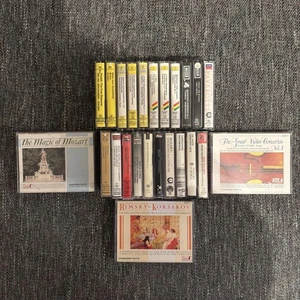JOB LOT OF CLASSICAL MUSIC CASSETTE TAPE ALBUMS - 21 SINGLE & 3 DOUBLE - Picture 1 of 6