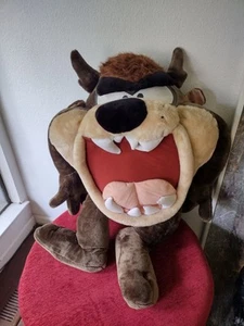 Giant Tazmanian Devil Plush Looney Tunes 45” Taz 1997 ACE + Signed Bonus Sketch - Picture 1 of 12