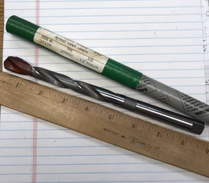 1 pc. 13.50 (17/32) CARBIDE TIPPED TAPER LENGTH DRILL. PTD USA (loc stk) - Picture 1 of 2