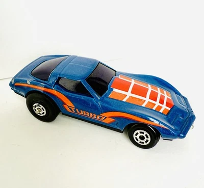 Vintage 1980 Yatming Chevy Corvette Blue 1:64 scale #3101 1:64 Scale Rubber Tire - Image 1 of 4