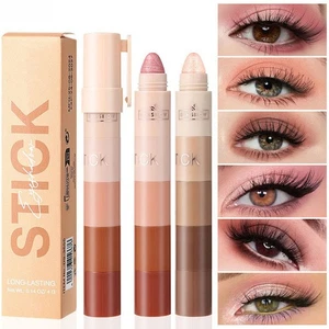 Eyeshadow Stick, 5 Colors Soft Creamy Matte Shimmer Eye Shadow Pencil Powder UK - Picture 1 of 19