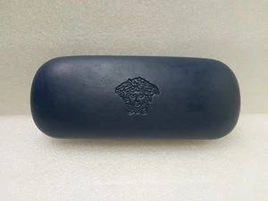 Vintage ~ VERSACE ~ Clamshell Sunglasses HARD-CASE ~ Blue ~ Very Nice Condition  - Picture 1 of 4