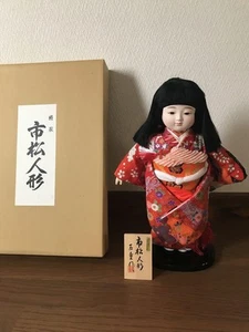 Muñeca Ichimatsu Japonesa 43 cm Altura 30 cm Ancho Cabeza Cerámica Niña Muñeca Exhibición - Imagen 1 de 3